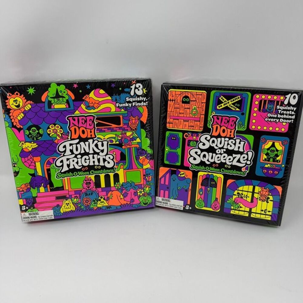 NeeDoh Funky Frights and Squish or Squeeeze Squish-O-Ween BUNDLE NEW